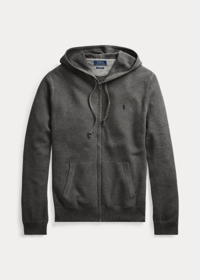 Polo Ralph Lauren Cotton Full-Zip Striktrøje Herre Danmark (CDTVN3970)